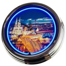 Advertising Used Facture Price Neon Wall Clock" could be shortened and refined to:

"Vintage Advertising Neon Wall Clock