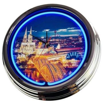 Advertising Used Facture Price Neon Wall Clock" could be shortened and refined to:

"Vintage Advertising Neon Wall Clock