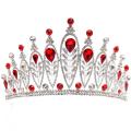 Alloy Big Stone Red Blue Green Pageant Crown