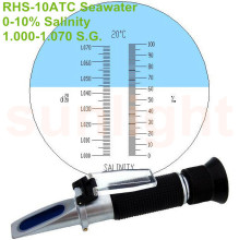 RHS-10ATC 0-10%, 1.000-1.070S.G. Seawater Salinity Refractometer