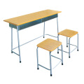 double school students study desks and chairs