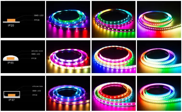 Dream Color LED Pixel Ws2811 RGB Pixel LED Light 30LED LED Strip DC12 Strip for Decoration