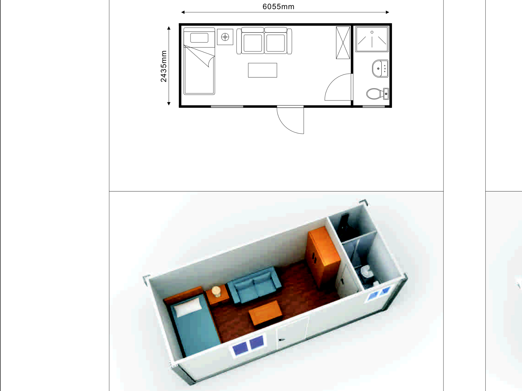 Prefabricated الحديثة يضم مكتب الجاهزة حاوية 20 قدما