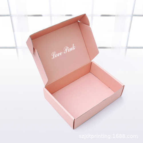 Custom Pink Color Corrugated Shipping Mailer Box