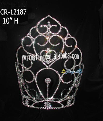 Wholesale Large Size Rhinestone Pageant Crowns