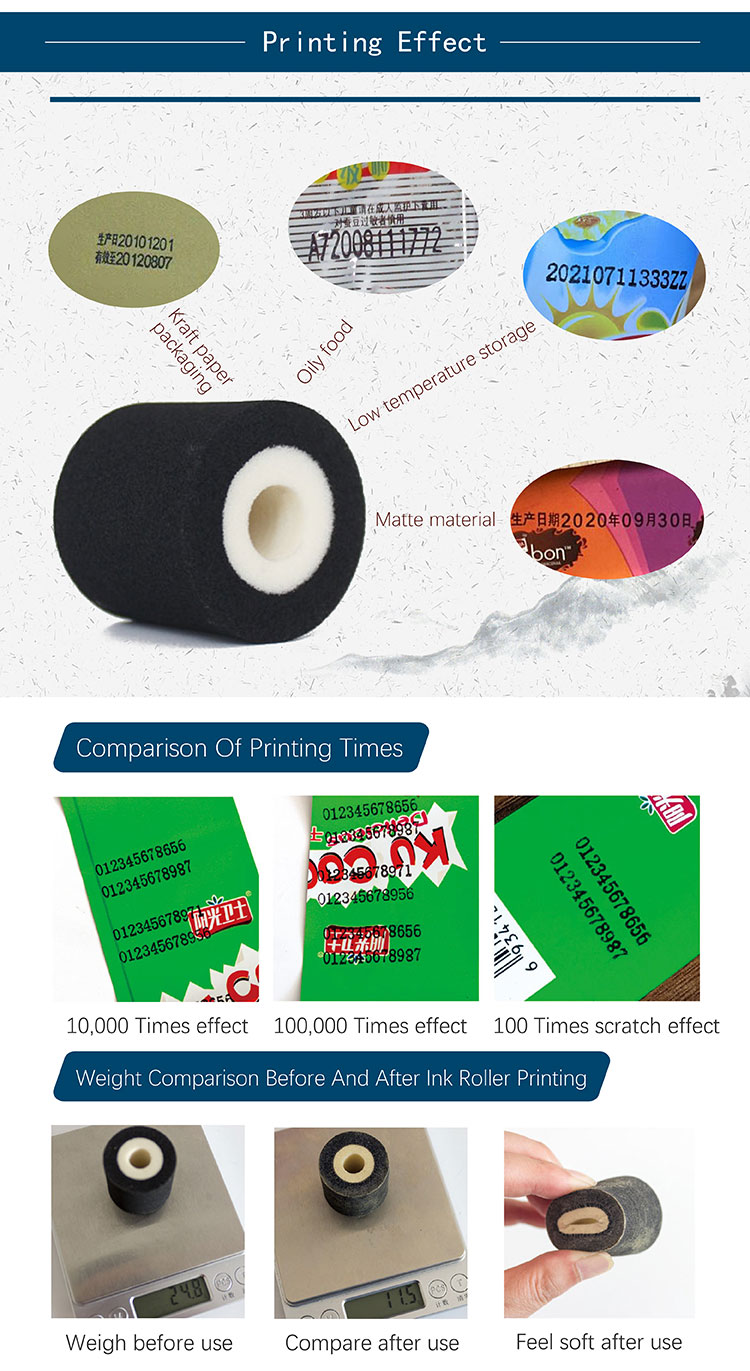 36mm 32mm 40mm solid date coding ink roll Solid Code Coding Machine Hot Melt Ink Roll hot Melt dry Ink Roll