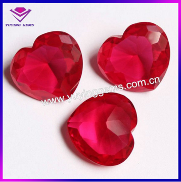 Corundum Jewelry Loose Gem Rough Red Ruby Heart