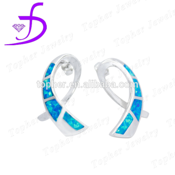 925 silver cheap wholesale stud earrings stud opal earrings made in China
