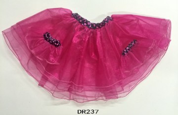 Multilayer pink gauze skirt