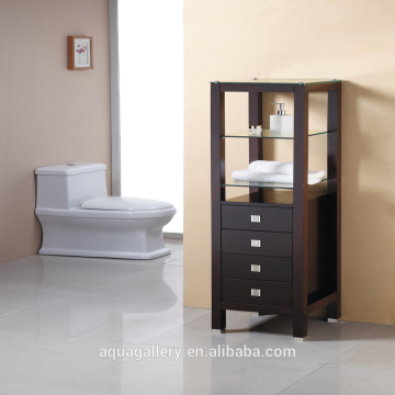 Solid Oak Wood Bathroom Storage Cabinet