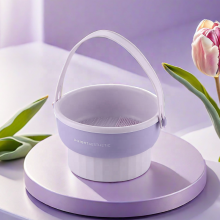 DADA Makeup Brush Cleaning Case: Silicone Beauty Egg Cleaner Set with Wash Bowl and Puff Drying Rack