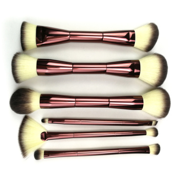 Ensemble de pinceaux de maquillage à double extrémité 6PC