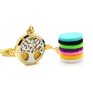 18K gold plated aromatherapy diffusing locket