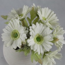 7 heads white artificial gerbera wedding bouquet for sale artificial daisy flower