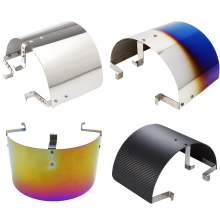Neo Chrome Car Heat-Insulation Air Intake Filter with Titanium Blue & Carbon Look Shield Cover