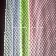 1.5mm pile height 100% polyester minky dot fabric