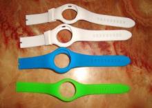 Multi color watch band parts, silicone rubber wrist watch s
