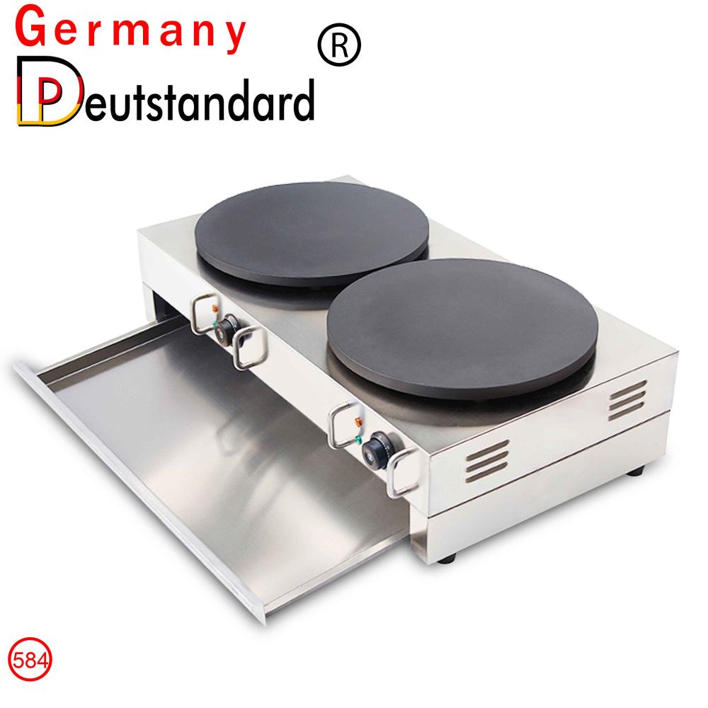 Double electric crepe maker machine