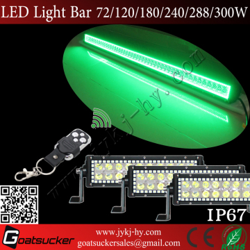 Remote controlled RGB halo ring offroad LED lighting bars