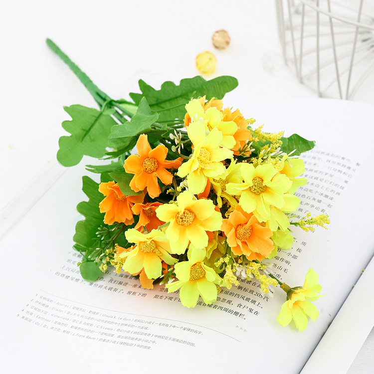 Decoration flower wedding decoration home daisy simulation silk flower chrysanthemum artificial flower