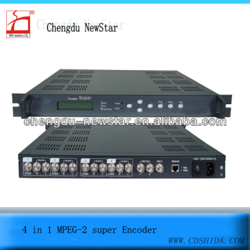 4 in 1 MPEG-2 Super Encoder digital catv digital headend