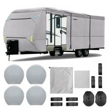 Travel Trailer Heavy Duty RV täcker vattentät 500D