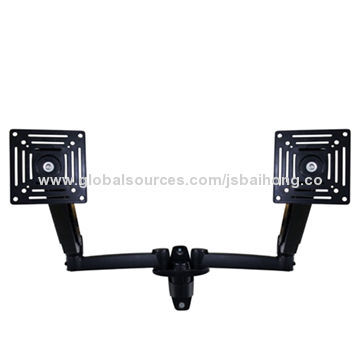 Swivel dual computer wall mounts