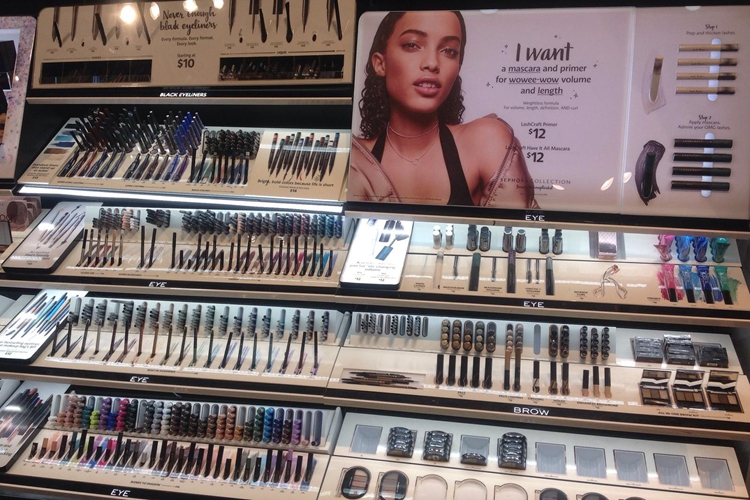 cosmetic retail display