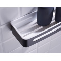 Matte Black Bathroom Shower Basket Wall Mounted Organizer