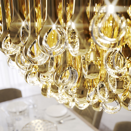 gold metal commercial project hotel lobbychandelier lamp