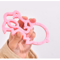 Tand med djurformad silikon tugga leksak