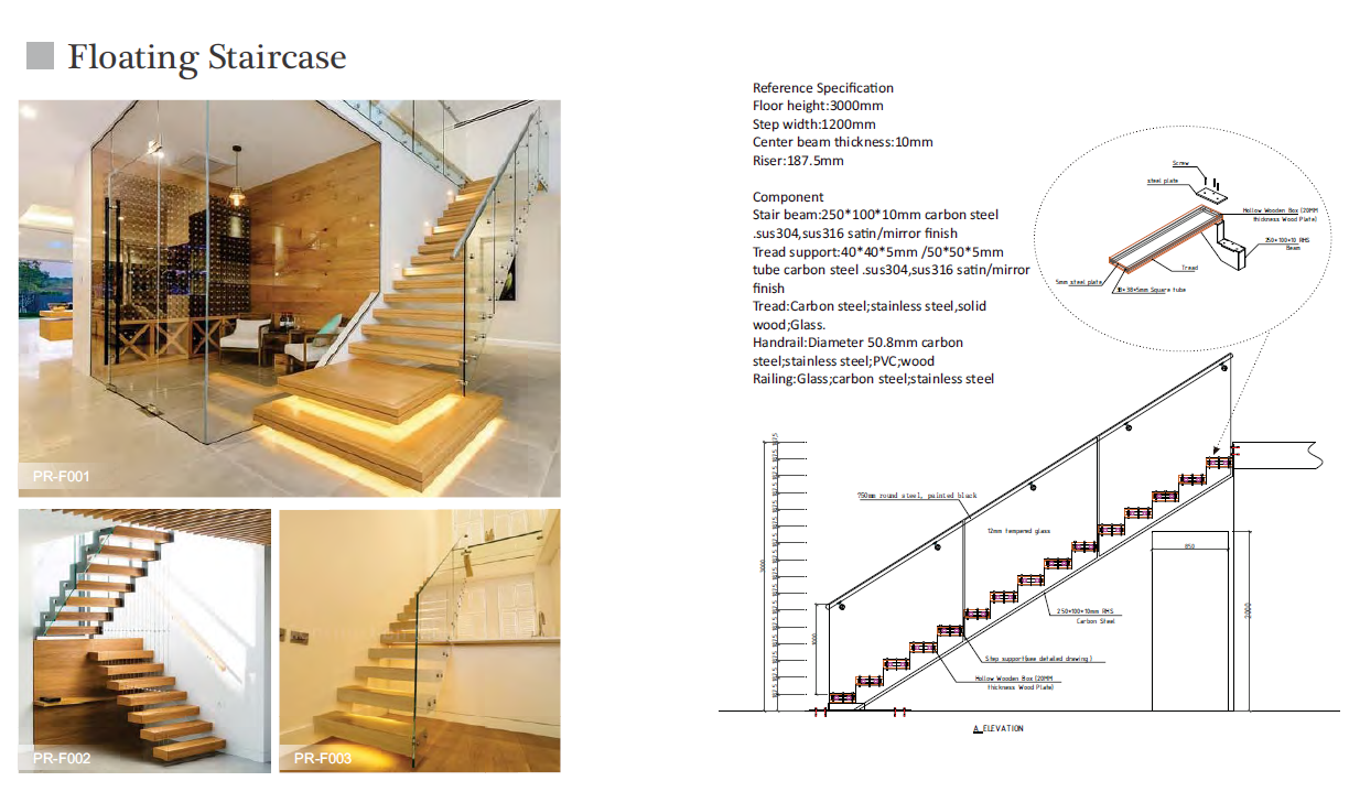 save space circular staircases / tempered glass round ladder