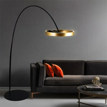 Low-Key Retro Villa Basement Contemporary LED Floor Lamp