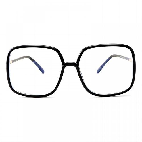 Fashionable Oversized Square Black Blue Light Glasses