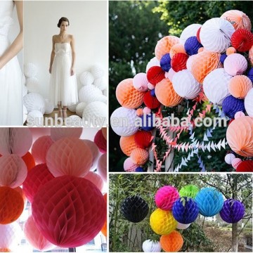 Colourful Wedding Paper Honeycomb Decorations