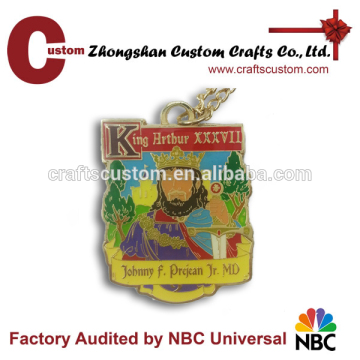 Promotional new products expert factory custom KING ARTHUR enamel badge medal