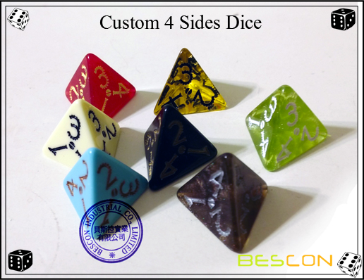 Custom 4 Sides Dice Custom 4 Sides Dice