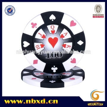 14g 3color clay double suited customize decal poker chip