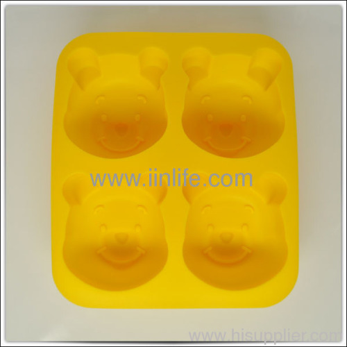 Silicone Winnie l'ourson en forme de Muffin petit gâteau gâteau de bonbons au chocolat cuisson moule