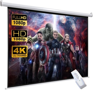 Cinema projector screen 100 inch motorized projector screens