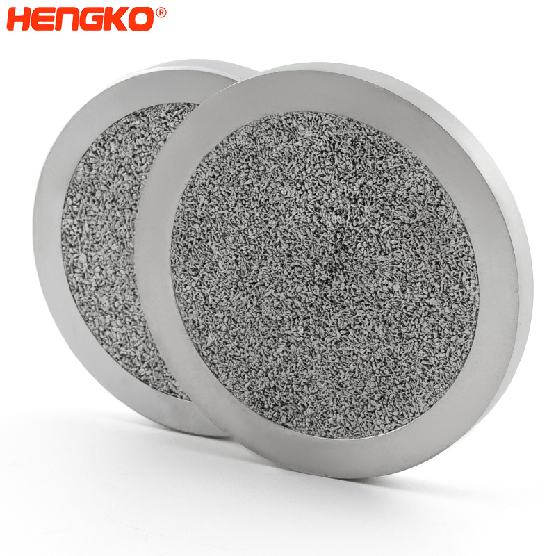 Reusable Microns Sintered Stainless Steel Filter Disc With Steel Sealing Ring for Food and pharmaceutical industries