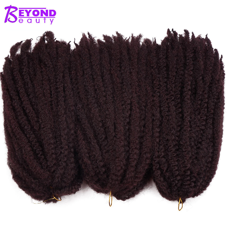 18inch Synthetic Marley Braids Soft Fluffy Afro Crochet Hair Braids Kinky Curly Marley Hair Extensions buldle