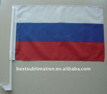 russia car flag