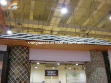 Mixed Color Slate Stone Mosaic Pillar