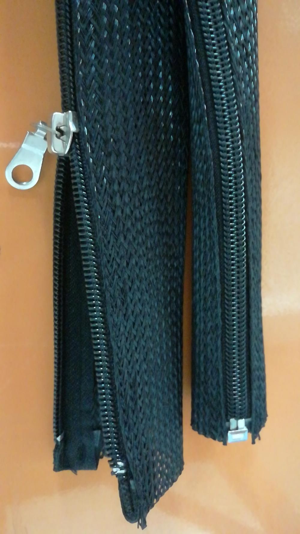 Expandable Braided Zipper Sleeve Cable Wrap