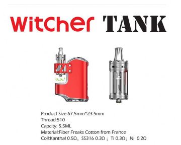 E-Cigarette Manufacturer All-in-One Box Mod Kit 75W Witcher Vcp Cnc 1590G 75W Box Mod
