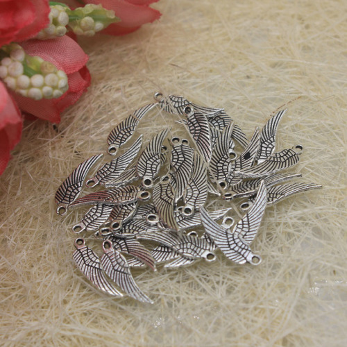 Wholesale Antique Angel Wings Loose Bead Charms Pendants Fit Bracelet Earrings 17 x 5mm