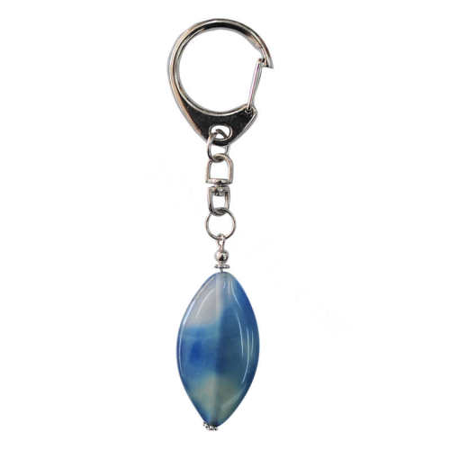 Natural Gemstone Agate Keychain