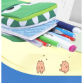 New Cute Cartoon School Student Large Capacity Pen Holder Pencil Bag Creative Retractable Canvas Pencil Case Stationery