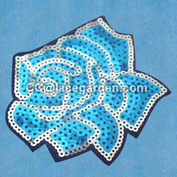 Beautiful Flower Design Sequin Embroidery Patches